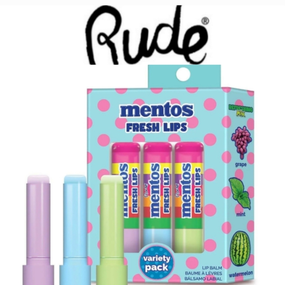 RUDE Cosmetics X Mentos Fresh Lip Balm‎ Variety Pack